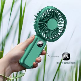 USB Handheld Fan Mini Rechargeable Fan With Digital Display And Night Light Portable Power bank Fan For Outdoor Camping Travel (Color: White)