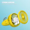 Portable Fan Cooling Airflow 1200mAh USB Rechargeable Handheld Mini Fan with 3 Speeds Hands-Free Fan for Camping Traveling Sport