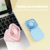 Foldable Electric Fan Strap Type Portable Air Conditioners Camping Mirror USB Rechargeable Small Fan Desktop Summer Convenient