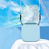 Foldable Electric Fan Strap Type Portable Air Conditioners Camping Mirror USB Rechargeable Small Fan Desktop Summer Convenient